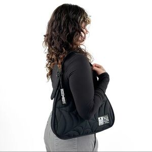 Black Quilted Shoulder Bag by wicked misfit